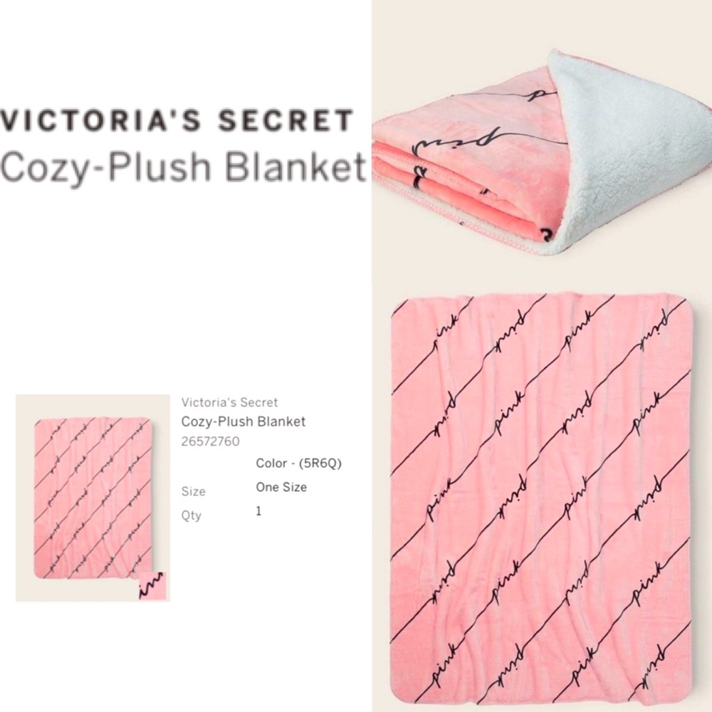 NWT! HTF!! VS PINK Cozy-Plush Blanket